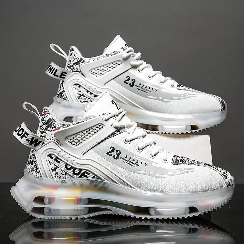 Мужская повседневная обувь, модная повседневная спортивная обувь, высокая легкая нескользящая обувь, удобная обувь в тон 2024 года