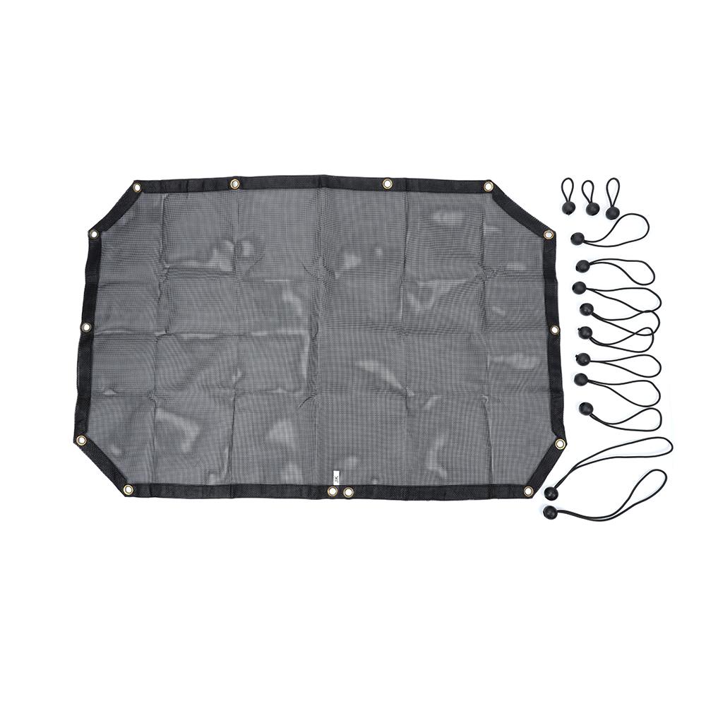 Верхняя крышка сетчатого солнцезащитного козырька обеспечивает защиту от ультрафиолета для Jeep Wrangler JK JKU 2007-2017, черный