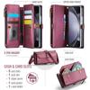 CaseMe Кожаный чехол-книжка для Samsung Galaxy Z Fold 7 5G 6 5 4 3 S26 Ultra S25 Edge S24 FE S23 S22 S21 S20 Plus Note 20 Кошелек на молнии Чехол-кардхолдер