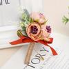 1Pc Guest Banquet Suit Pocket Flower Arrangement Wedding Bride and Groom Corsage Simulation