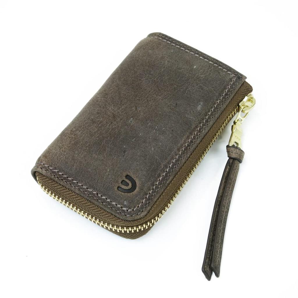 Ключница Baggy Port, Кожа куду, Унисекс, Кольцо для ключей, Держатель для ключей, ZKM-903 (желтый)