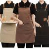Multi Functional Canvas High-end Restaurant Apron with Multiple Pockets, Perfect for Cafes, Restaurants, and Fashionable Waist Workwear