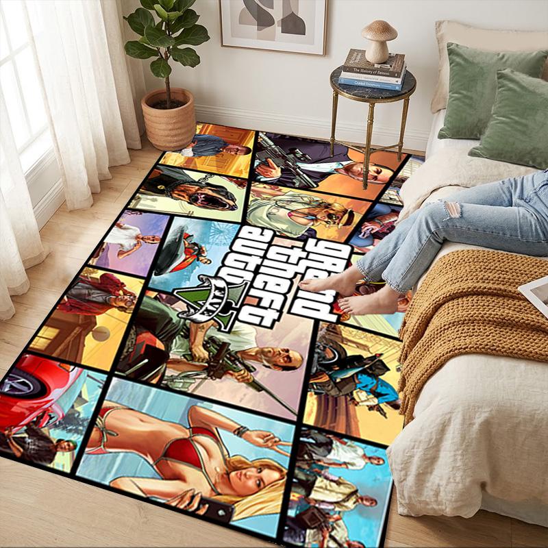 Gta V Living Room Nonslip Area Rug Soft Carpet For Bedroom Game Playroom Sofa Office Home Decor Doormat Christmas Gift C926991