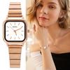 Women Quartz Watch Luxury Fashion Square Gold Case Band Roman Numerals Dial Female Watches Niche New Ladies Dress Wristwatch