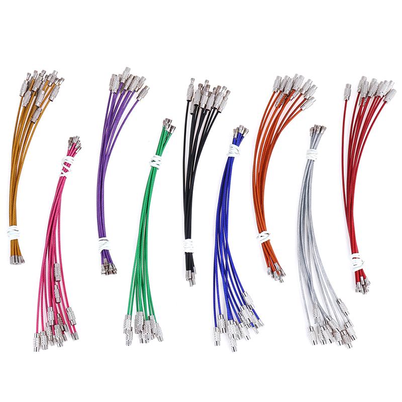 10 шт. 1,5*150 мм нержавеющая сталь круглая петля держатель брелок веревка наружные инструменты