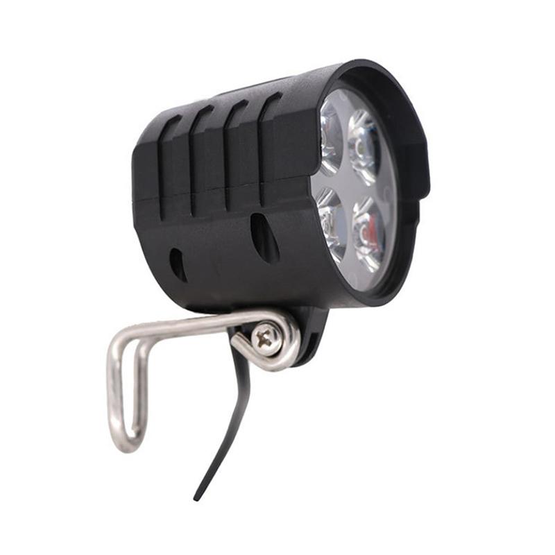 Bike Horn Light Electric Bicycle 4 Led Headlight 12W Waterproof 2 In 1 Horn And Light Switch Bicycle Flashlight