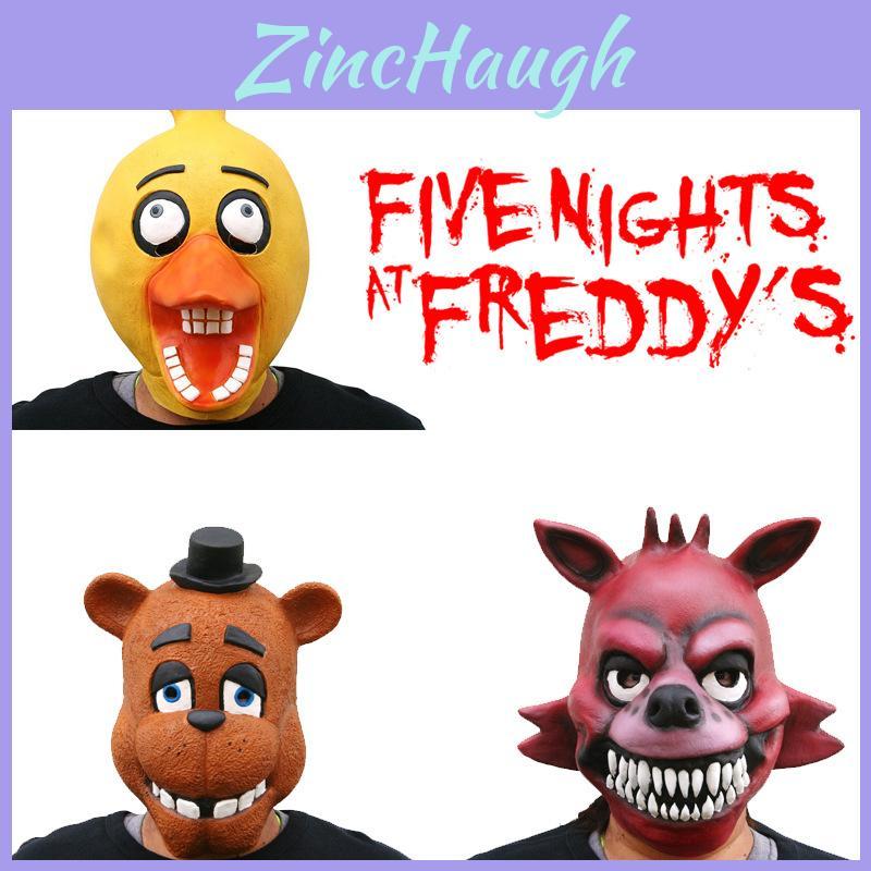 Взрослая латексная маска на голову Five Nights At Freddy's в стиле Фредди Чики Бонни Фокси