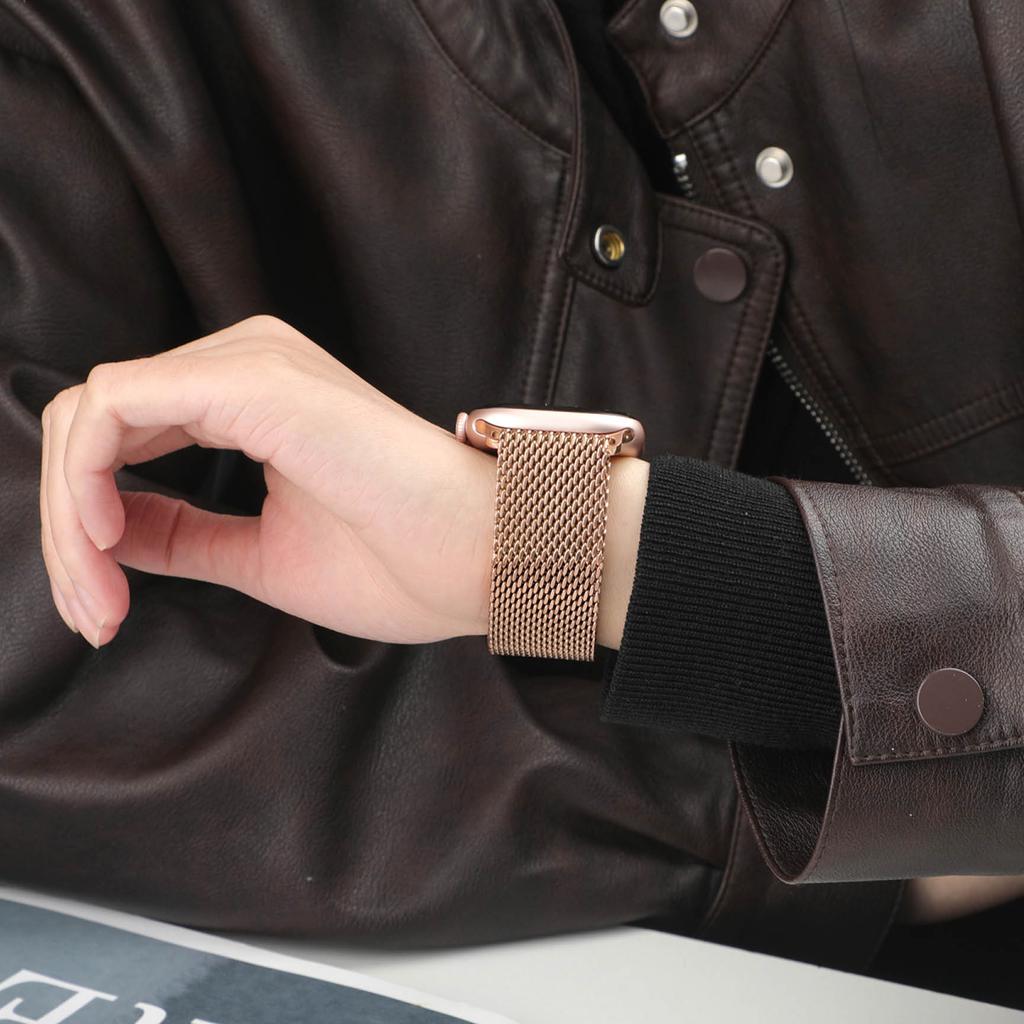 Толстый металлический ремешок для Apple Watch Band Ultra2 3 49мм 46 45мм 41мм 40мм 44мм Миланский ремешок Браслет iWatch series SE 11 10 9 8
