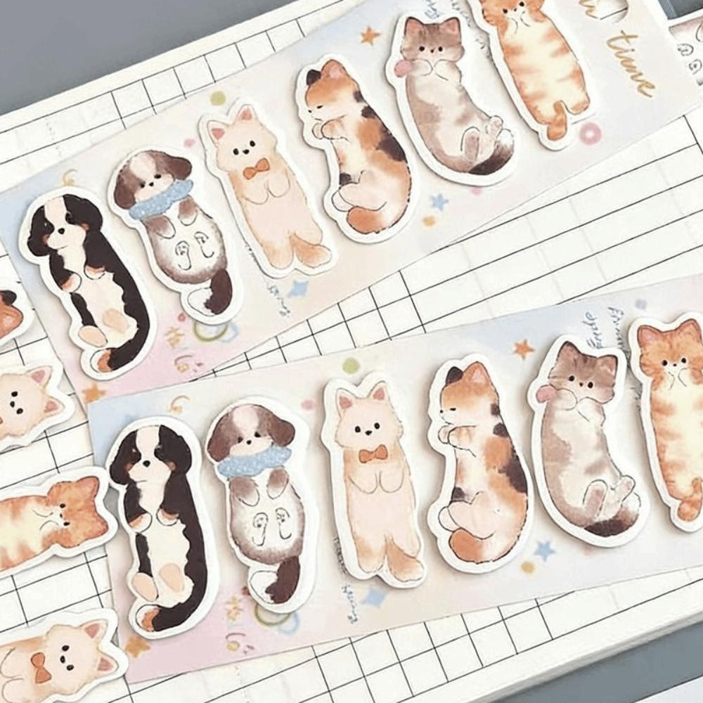 Cartoon Animal Sticky Notes Note Mark Memo Pads New Cat Index Tabs School Stationery