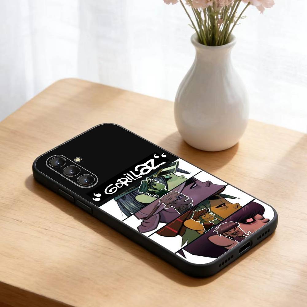 Комикс R-Rock Band G-gorillaz Чехол для телефона Samsung Galaxy A73,A21s,A22,A31,A52,A53,A71,A41 Мягкий черный корпус