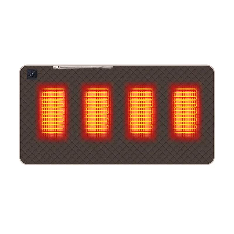 Портативная греющая подушка 3 регулируемые температуры USB электрическая грелка 4 зоны нагрева грелка коврик для сидения для кемпинга дома