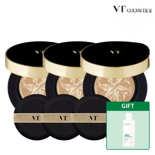 VT COSMETICS Набор: Тональная пудра-основа Essence Skin Foundation Pact x3 + Солнцезащитный крем-эссенция CICA Essence Sun SPF 100 мл