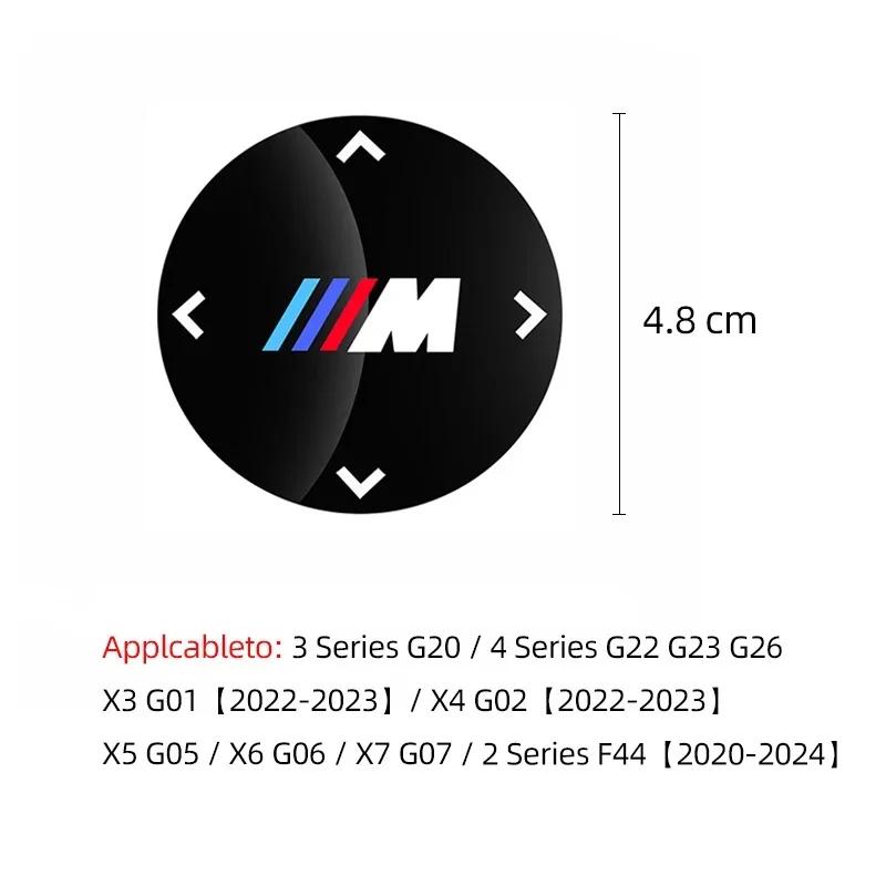 BAGO1 2026 Car Sticker BMW M Emblem Car Multimedia Knob Sticker For G20 G30 F10 F40 F44 F34 F30 G01 G02 G05 G06 G07 F25 F26 F07 F15 F1