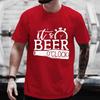 It's Beer O'clock Graphic T Shirt for Men Y2k Clothing International Beer Day Tops Male Drinking Party Streetwear Oversized Tees