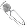 Stainless Steel Herb Mesh Strainer - Tea Ball Infuser Filter with Handle, Spoon Tea Infuser, Squeeze Leaves Mesh Tea Filter