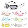 Y2K Wrap Around Sunglasses for Women Men Candy Color Sun Glasses Goggles Shades 2000'S Punk Sunglasses UV400 Eyewear