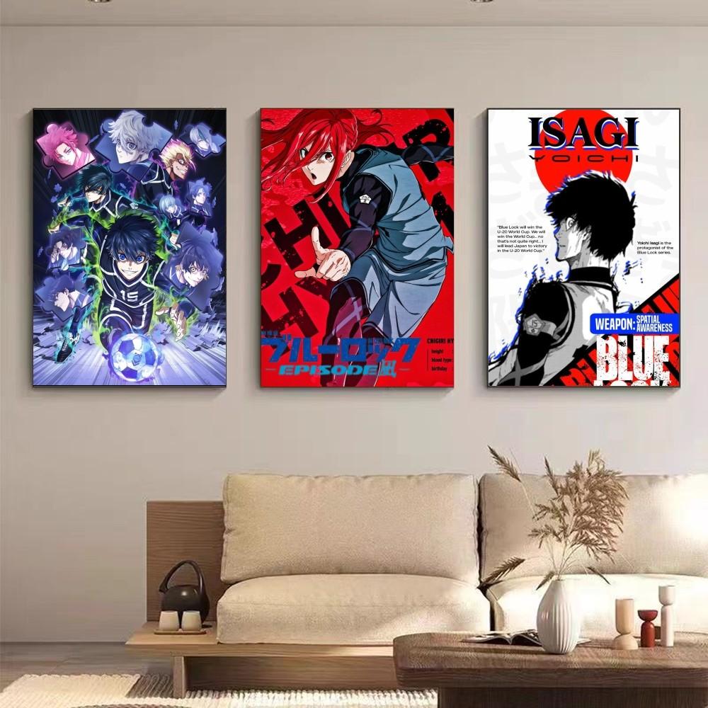Аниме BLUE LOCK Isagi Yoichi POSTER Плакатная печать Настенная живопись Спальня Гостиная Украшение Домашний постер Печать Идеальный дизайн