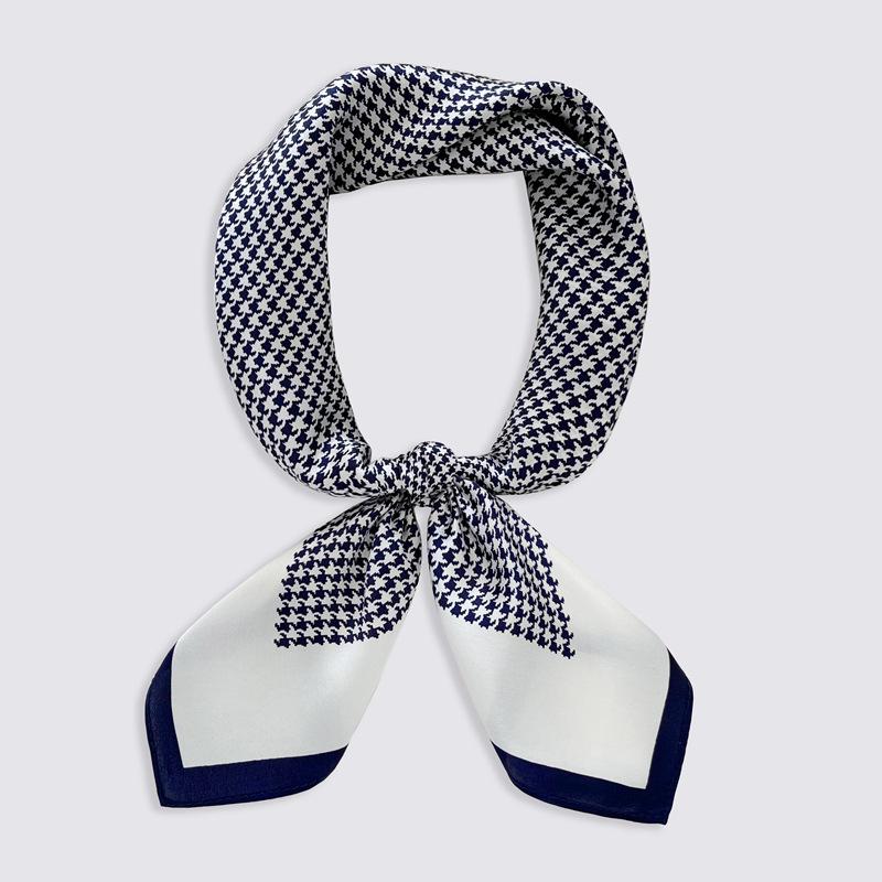 Yang Caiyu Style Striped Silk Square Scarf - Summer Sunscreen Accessory & Headband