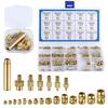 307-Piece Insert Nut Set, M2, M2.5, M3, M4, M5, M6, 1/4-20, Threaded Insert Assortment Kit, Threaded Inserts for Plastic Sets, Brass Nut Inse