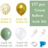 137PCS Macaron Green Balloon Garland Arch Kit Jungle Safari Theme Birthday Party Decorations Kids Wedding Balloon Baby Shower Boy Decor