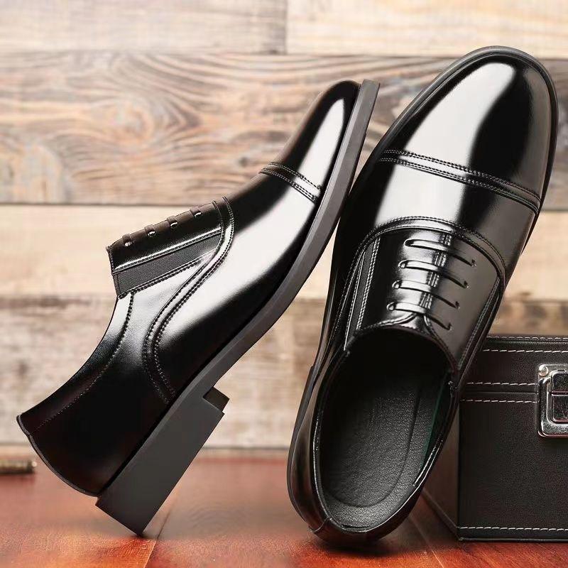 Men's Genuine Leather Shoes Spring and Summer Comfortable Breathable Soft Leather Soft Bottom Business Casual Leather Shoes