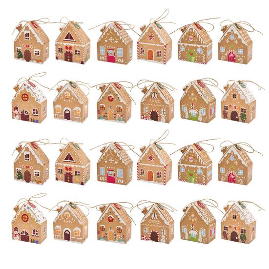 Christmas House Gift Box Set 3D Pop Up Cottage Gift Box Festive Holiday Packaging for Cookies Sweets Toys