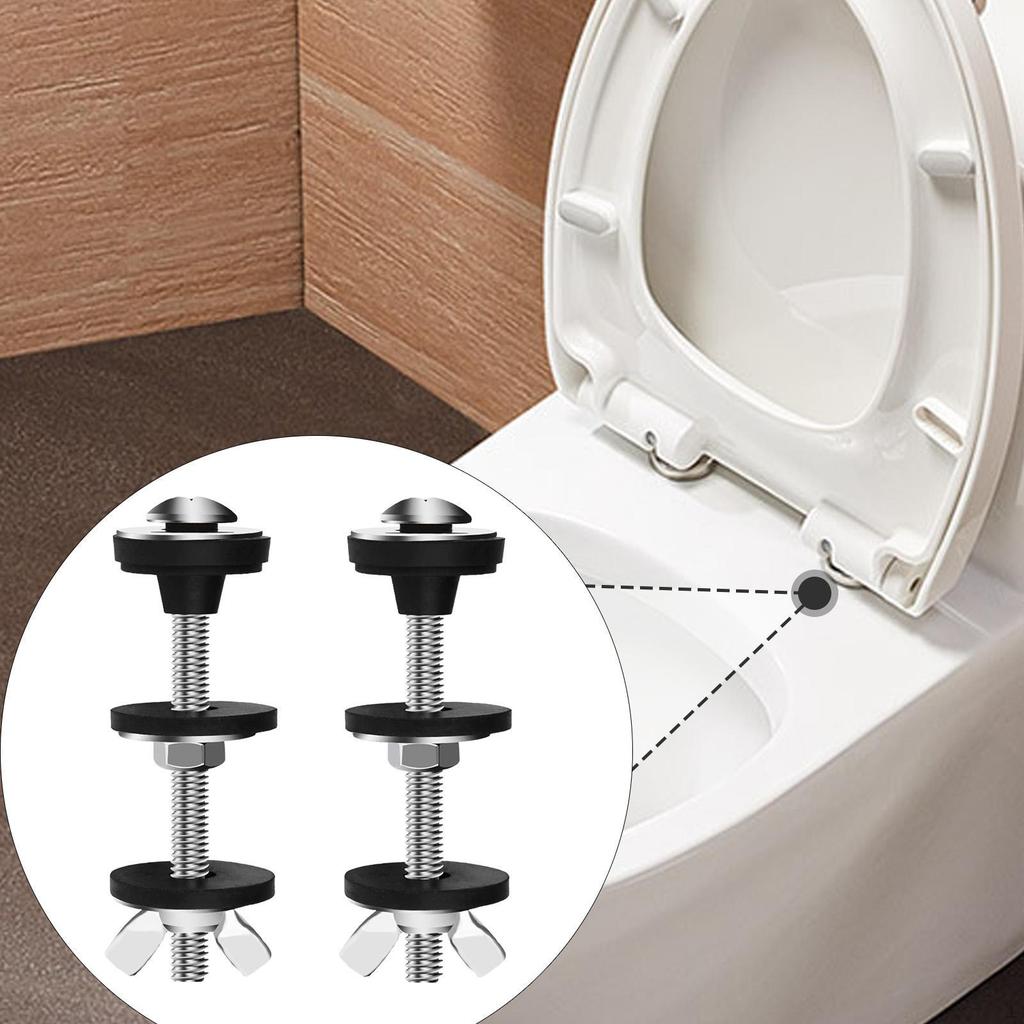 2 шт. Винт бачка унитаза Длинная гайка Легко установить Заменяет резиновые шайбы Болты для