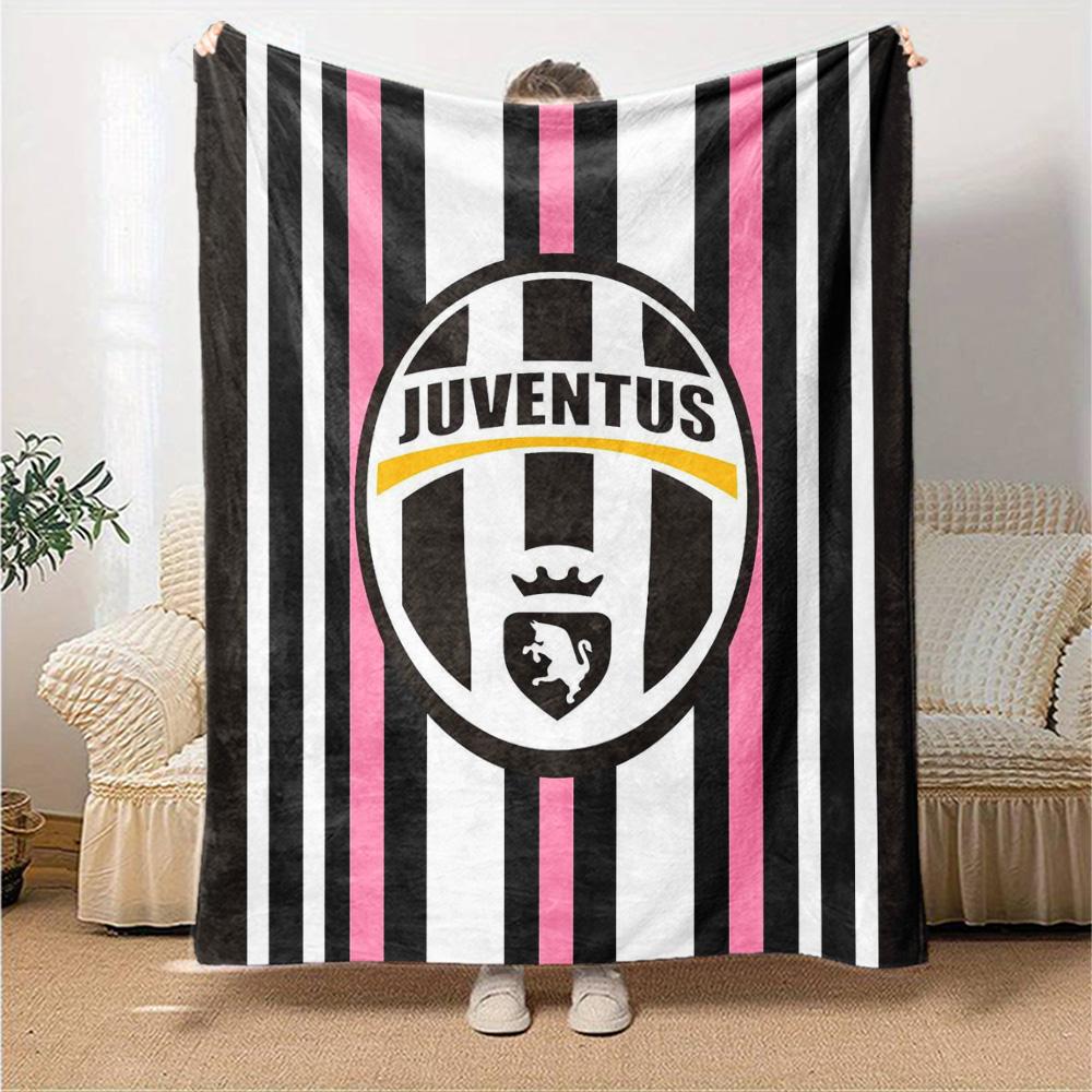 Juventus FC Print Flannel Blanket High Quality Warm Comfortable Cover for All Seasons Perfect for Gifts Home Decor