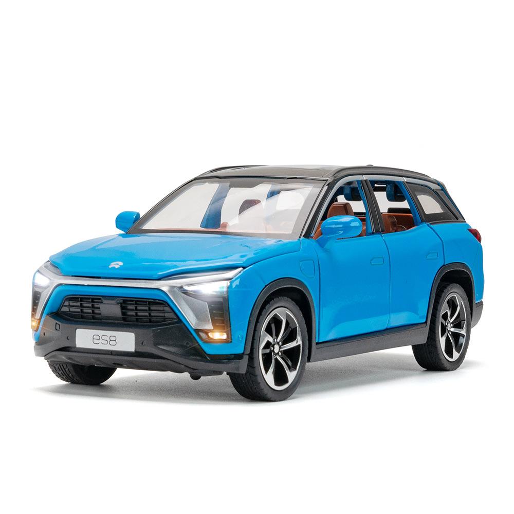 1/24 NIO ES8 внедорожник сплав новая энергия модель автомобиля литой металл игрушечный транспорт модель автомобиля высокая имитация звука и света детские подарки