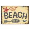 Летний пляжный декор Винтажные металлические жестяные таблички Табличка Металлическая пластина Ретро постеры Настенный декор Морской