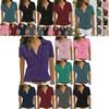Women Neck V Short Sleeve Shirt Blouse Ladies Summer Tshirt Tops Tee Plus Size