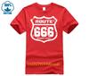 666 Highway To Hell Motorcycle T Shirt Cafe Racer Muscle Car Unisexs T Shirt