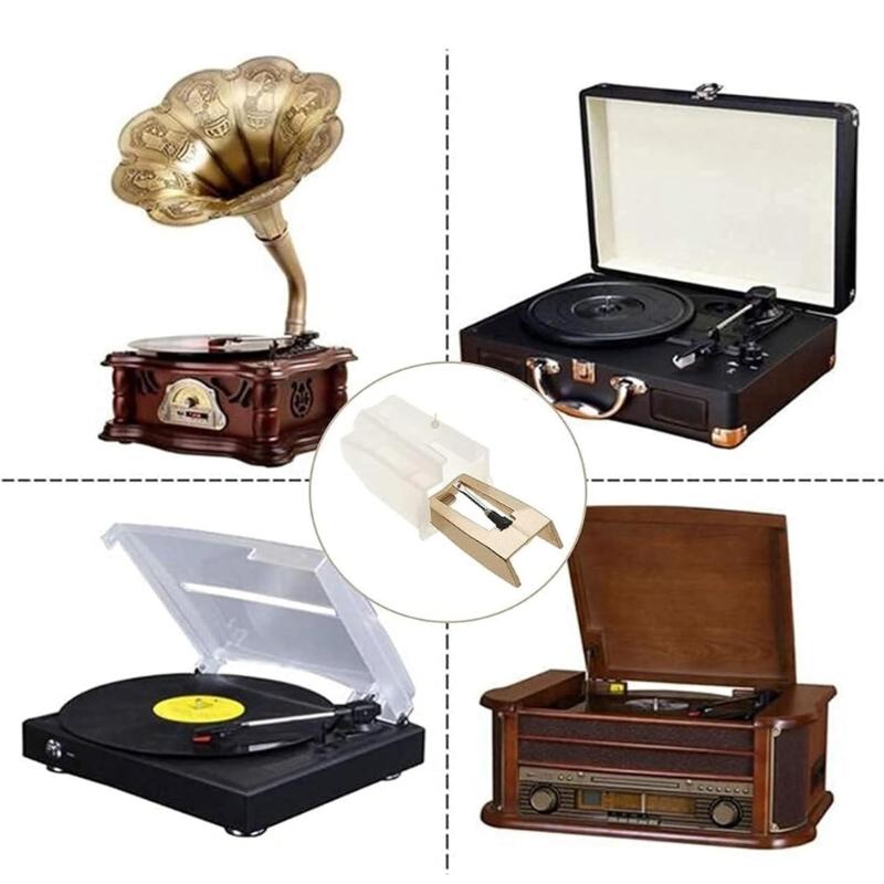 Щетка для чистки иглы проигрывателя с алмазным наконечником, деталь фонографа, замена иглы, пластиковая текстура для проигрывателей