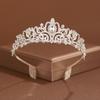 Bridal Headwear Silver-Colour Women's Classic Wedding Crown With Comb Girl Birthday Tiaras Gift