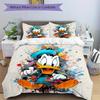 3pcs Donald Duck Art Bedding Set, Includes Quilt Cover and Pillowcases, Suitable for All Seasons, Machine Washable, Ideal Gift for Family an