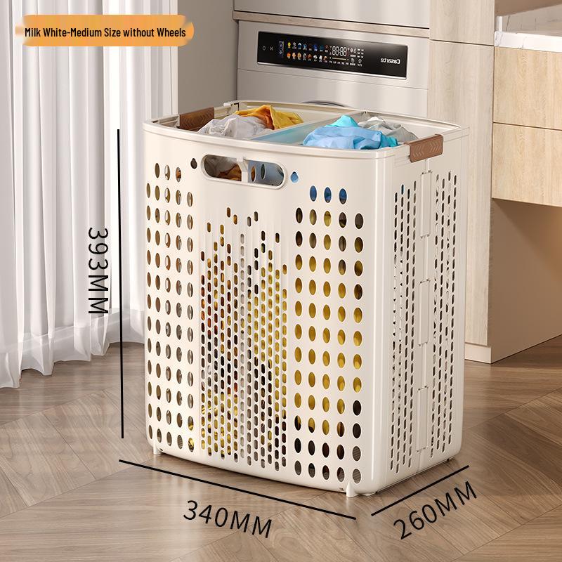 Складная корзина для белья большой вместимости в стиле шкива с перегородкой