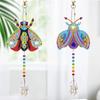 Хорошо-6 штук Ветряной спиннер DIY Раскрашивание Музыка ветра Двусторонняя краска Подвесное украшение для сада (Пчелы + Насекомые + Птицы)