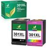 301XL DENVOER 2 Compatible Ink Cartridge for HP 301 XL 301XL (CH563E + CH564E-N9J72AE) Hp DeskJet 2510 2540 2050 1510 1050 1512