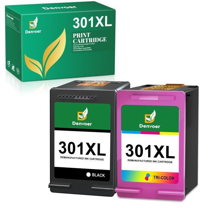 301XL DENVOER 2 Compatible Ink Cartridge for HP 301 XL 301XL (CH563E + CH564E-N9J72AE) Hp DeskJet 2510 2540 2050 1510 1050 1512