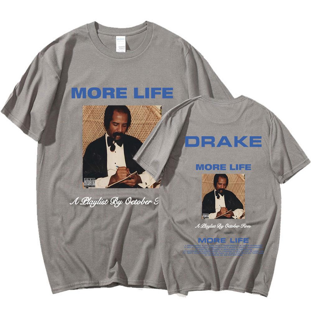 Rapper Drake Tshirt Music Album More Life Graphic Tshirts Unisexs Womens Vintage Gothic Hip Hop Oversized T Shirts Streetwear