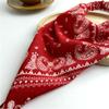 Эластичные ленты для волос Повязка на голову Цветочный принт Шарф для волос Цветочные треугольные банданы