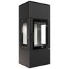 Freestanding Fireplace Stove KRATKI THOR VIEW 8kW Ø150 External Chimney Set