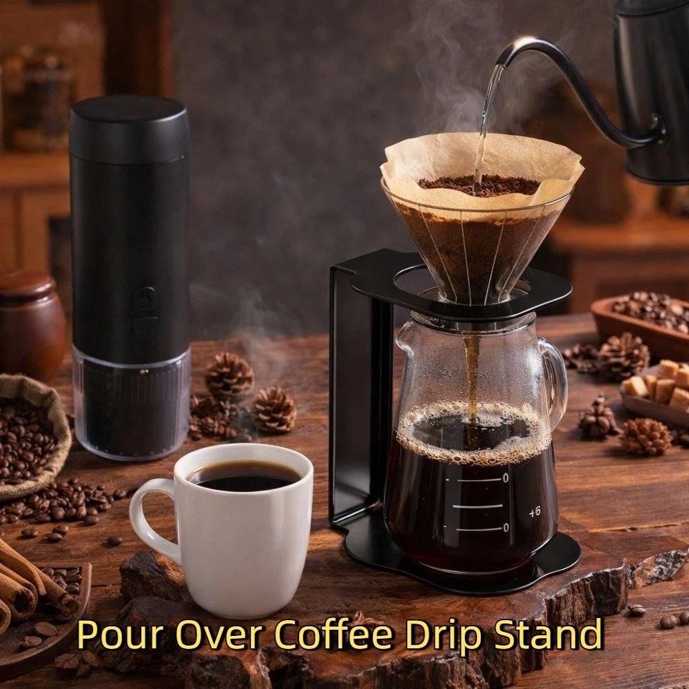 Portable Pour Over Coffee Drip Stand Hand Brewed Sturdy Coffee Machine Bracket Steel Universal Espresso Machine Stand Bar Shop