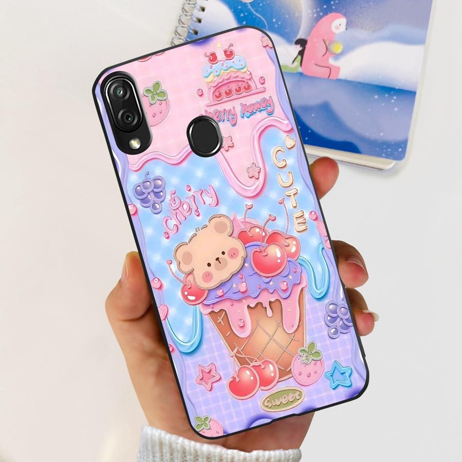 For ZTE Blade V10 Vita Cute Panda Cartoon Case For Zte Blade V10 2019 Blade V10vita Soft TPU Black Silicone Phone Cases