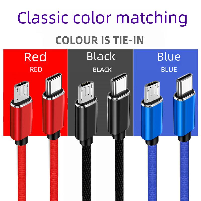 Кабель передачи данных Micro USB to Type-C OTG для Android — двусторонняя зарядка и передача данных