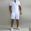 Men's Casual Loose Short Sleeved Shorts Polo Sports Suit