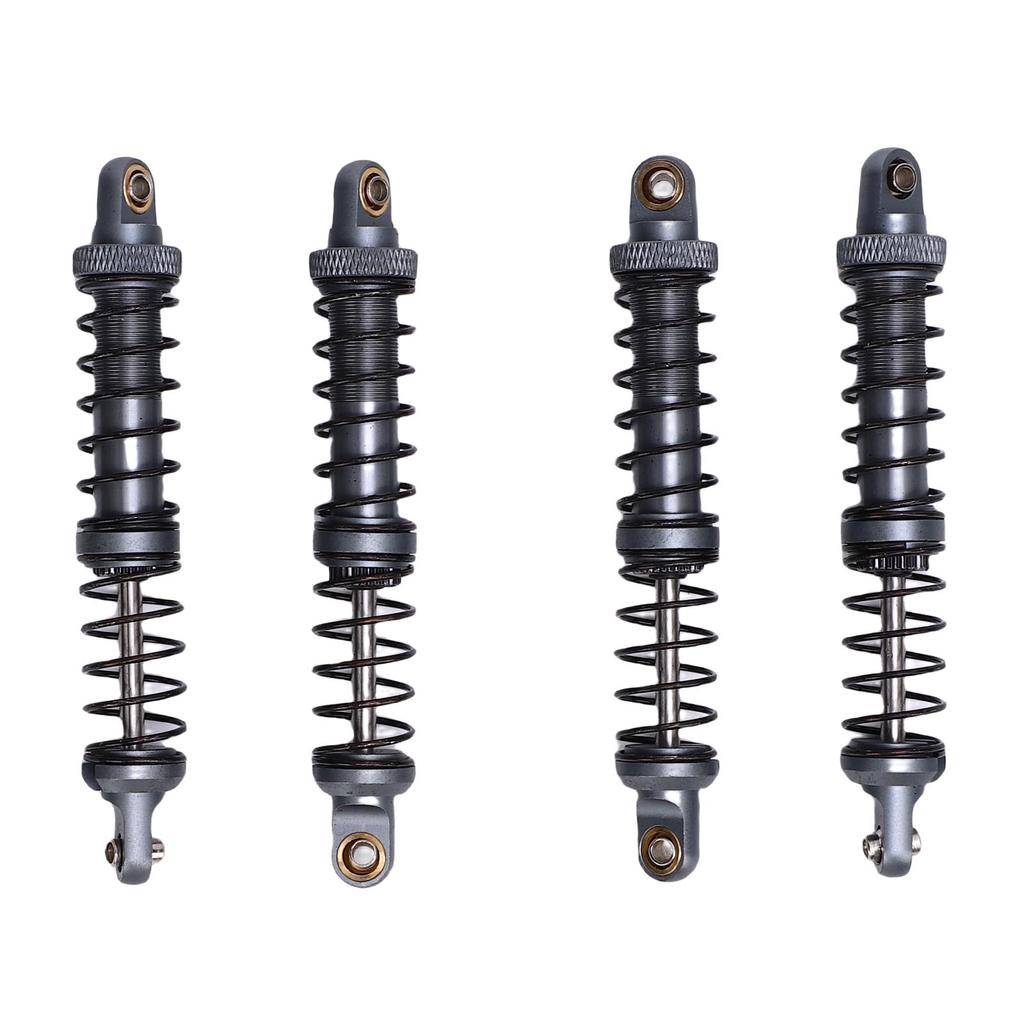 4 Pack Metal RC Car Shock Absorbers High Strength 90mm RC Car Shocks for 1 10 Scale Models with 8 Spare Springs Gold