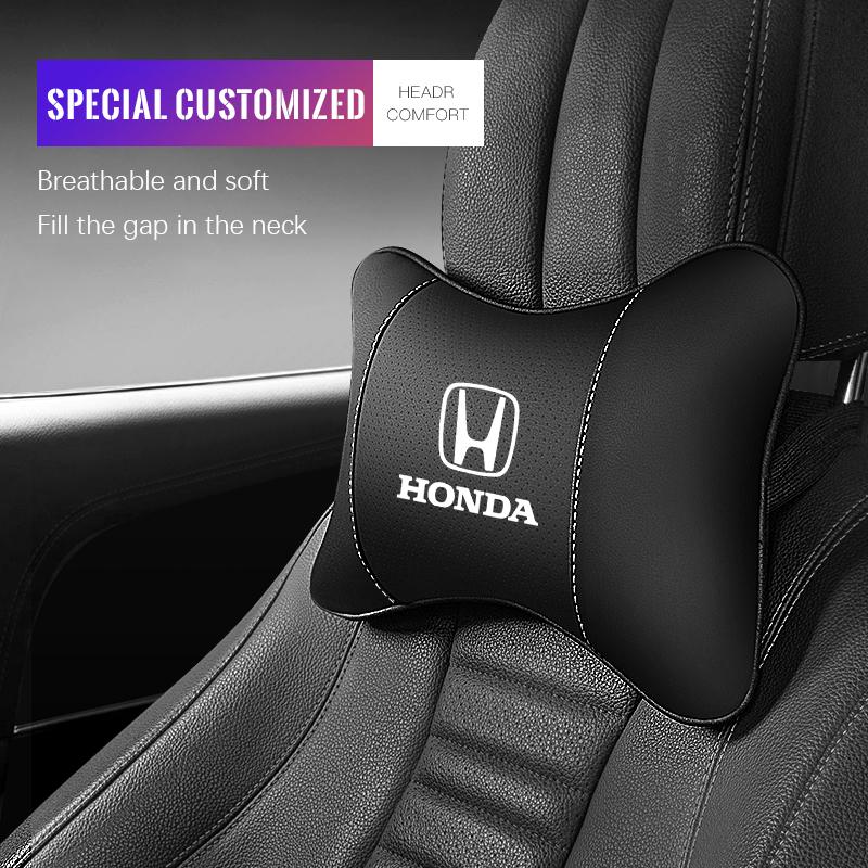 cwcr1 1Pcs Car Headrest Auto Breathable Seat Neck Pillow Accessories For Honda Civic Accord Crosstour Spirior Odyssey Avancier UR-V