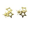 [P8205] - Handmade Earrings 'A Star Is Born' Gold - 11x10 Mm
