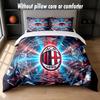 AC Milan Design Bed Bedding Set 1 Duvet Cover + 2 Pillowcases Soft Breathable Household Bed Linens